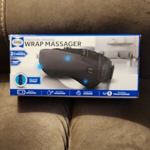 Sealy Black Total Body Vibrating Wrap Massager Battery Operated New In Box